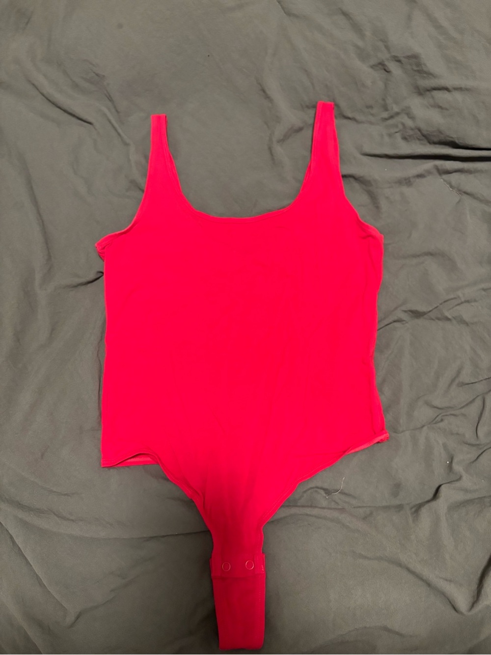 Auden Bright Red Scoop Neck Bodysuit